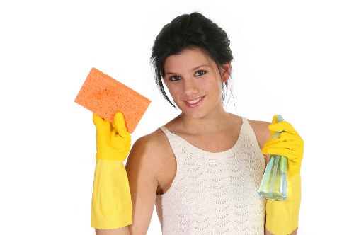Detailed post-construction cleaning of windows and surfaces
