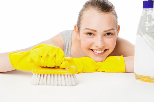 Professional cleaning tools used for ongoing property maintenance