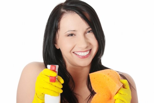 Deep cleaning in a bright living room interior